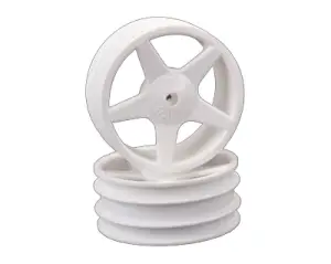 JConcepts 2.2 5 Spoke Front White Wheels - CAT XLS - 8mm Castle Fitting (2)