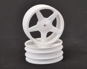 JConcepts 2.2 5 Spoke Front White Wheels - CAT XLS - 8mm Castle Fitting (2)