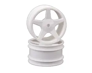 JConcepts 2.2 5 Spoke Rear White Wheels - CAT XLS - 8mm Castle Fitting (2)