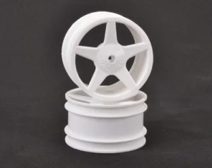 JConcepts 2.2 5 Spoke Rear White Wheels - CAT XLS - 8mm Castle Fitting (2)