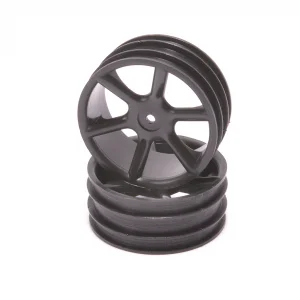 JC 6 Spoke 2.2 4WD Front Black Wheel CAT 2K (2)
