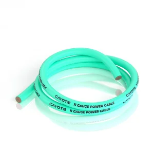 Cayote 11AWG Thin Wall Silicone Wire - 1M Green