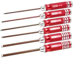 EDS Hex Driver Tool Set - 1.5 2.0 2.5 3.0 4.0 & 5.0 X 120mm - 6 Pieces