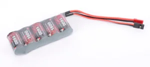 EP Super Duty 1600mAh 6v Receiver Straight Pack - Dual Lead