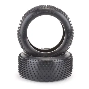 Schumacher 3.8 Truggy Spiral Tyre - Yellow - 1 Pair