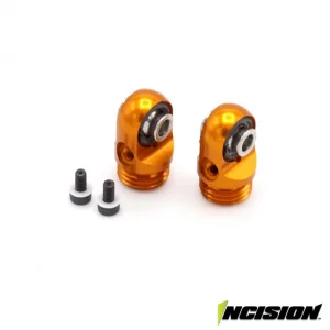 Vanquish S8E Machined Aluminium Shock Cap Orange