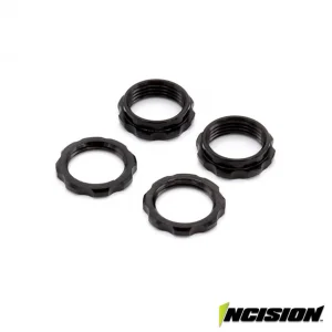 Vanquish S8E Machined Spring Collars Black