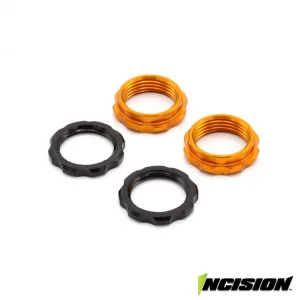 Vanquish S8E Machined Spring Collars Orange ** CLEARANCE **
