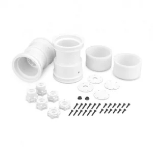 JConcepts Tribute 2.6x3.6 Monster Truck Wheels - White (2)