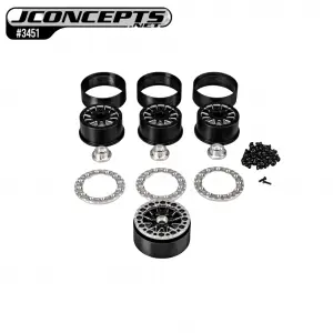 J Concepts Ultra - 2.0 12 Spoke Crawler Wheel Black - 4pc
