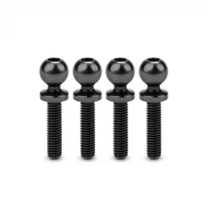 J Concepts JCI 5.5 x 12mm Revolved Ti Ball-Stud Black 4pc