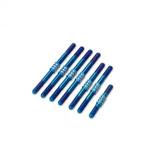 J Concepts CAT PB Fin Titanium turnbuckle set, 7pc. - Blue