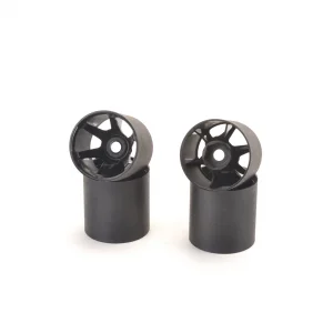 1:12 Hex Rear Rims - Black - 2 pairs