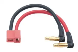 Lipo H/C Adaptor Wire-4mm Male Plug-US