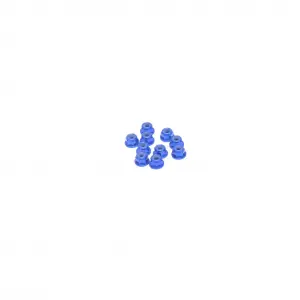 Monkey King M3 Flanged Nyloc Nuts (10) - Blue