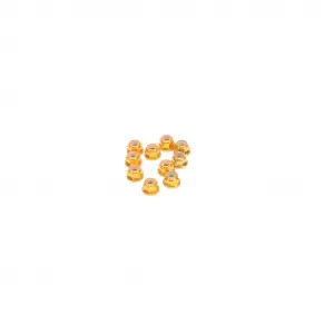 Monkey King M3 Flanged Nyloc Nuts (10) - Gold