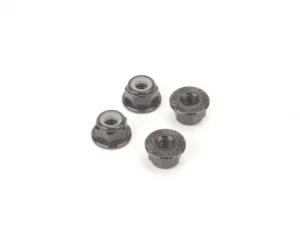 M4 Alloy Serrated Nyloc Nuts - Black (4)