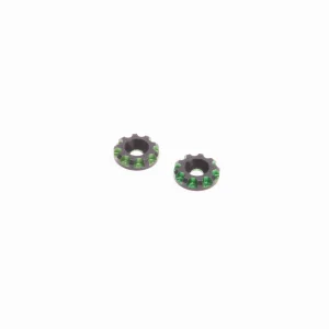 J Concepts Aluminium Wing Washers 11.5mm - Black/Green (2)