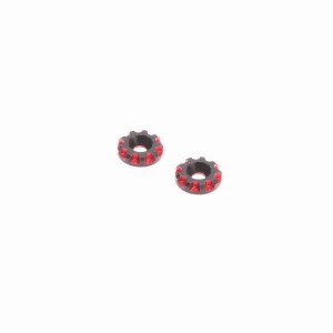Aluminium Wing Washers 11.5mm - Black/Red (2)