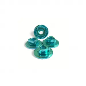 MR33 Alloy Large Serrated Wheel Nut M4 - Mint (4)