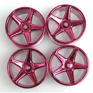 Wheel; 5 spoke 25mm - Purple Chrome (4)