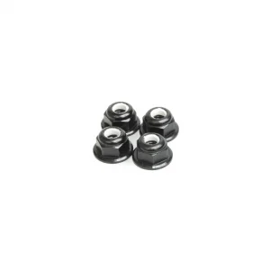 M4 Nylock Flanged Wheel Nut - Black Alloy (4)