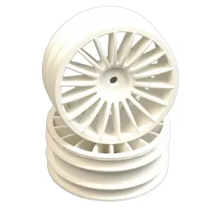 Wheel; Front - White 18 Spoke - GTR (2)