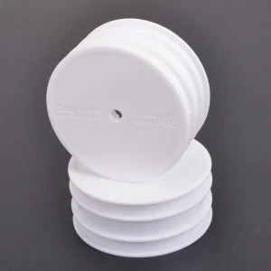 Schumacher 1:10 Buggy 4WD Front Wheel - Flexible White - Pin Fitting (2)