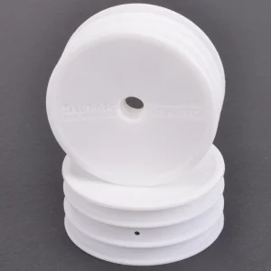 Schumacher 1:10 Buggy 2WD Front Wheel - Flexible White - Bearing Fit (2)