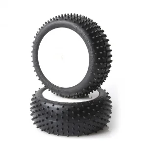 Schumacher Yellow Mini Spike 1:8 Pre Mounted Tyres - 1 Pair