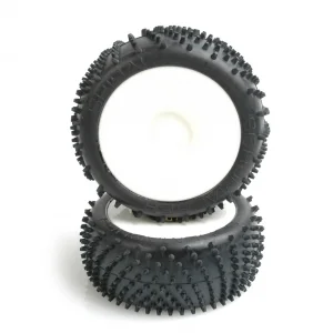 Schumacher Silver Spiral 1:8 Pre Mounted Tyres - 1 Pair
