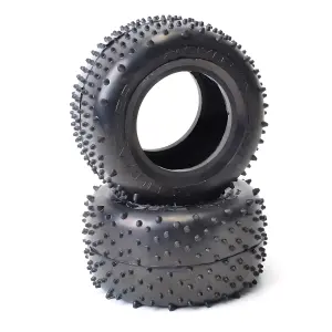 Schumacher Mini Spike Truck Tyres - Silver - 1 Pair