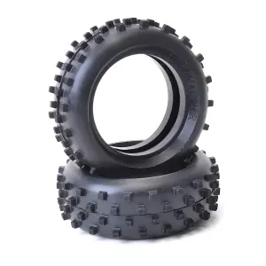 Schumacher Block Front Tyres - Yellow - Cat - 1 Pair