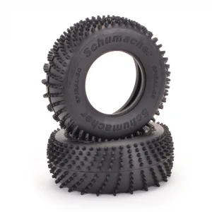 Schumacher Silver Spiral - Fits 1:10 Short Course - 1 Pair