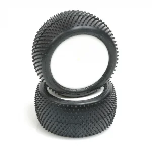 Schumacher Mini Pin 2 1:10 Buggy Rear Tyres Pre Glued on Wheels - Yellow