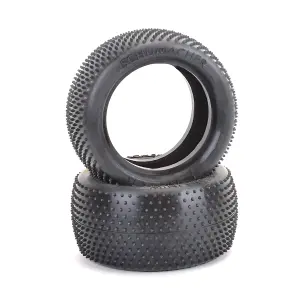 Schumacher Mini Pin 1 Rear Buggy Tyres - Silver - 1 Pair