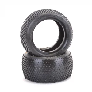 Schumacher Mini Pin 1 Rear Buggy Tyres - Silver - 1 Pair
