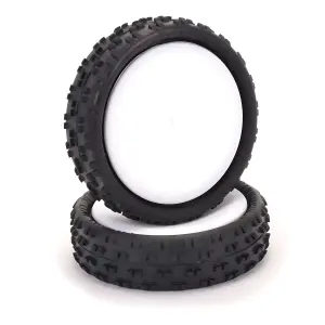 Schumacher Cut Stagger Low Profile - Silver - Pre Glued on 12mm Hex 2WD Front Wheels