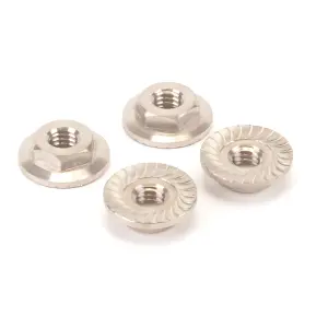 Titanium Low Profile M4 Serrated Nut (4)
