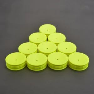 Schumacher 2WD Front Slim Buggy Wheels - Neon Yellow (10)