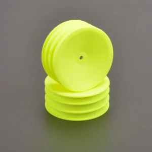 Schumacher 2WD Front Medium Buggy Wheels - Neon Yellow (2)
