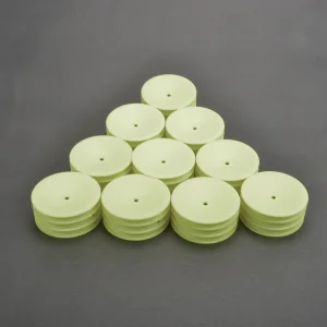 Schumacher 2WD Front Medium Buggy Wheels - Neon Yellow - 5 Pairs ** CLEARANCE **
