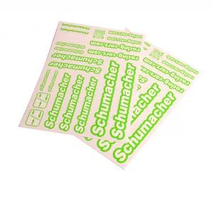 Schumacher Decal Sheet - Neon Green (2) ** CLEARANCE **