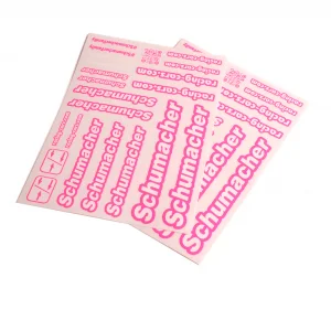 Schumacher Decal Sheet - Neon Pink (2)
