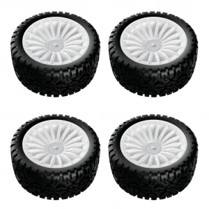 UDIRC Rally L - Tyres -A x4 (White wheel)