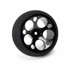 Aluminium Wide Wheel - Circle - Black