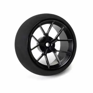 Aluminium Wide Wheel - Spoke - Black