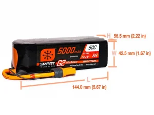 Spektrum 5000Mah 6S 22.2V Smart G2 50C IC5