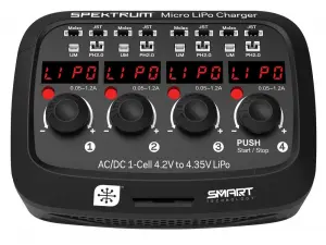 Spektrum Smart Micro 4 Port AC/DC 1S LiPo Charger