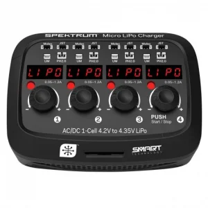 Spektrum Smart Micro 4 Port AC/DC 1S LiPo Charger